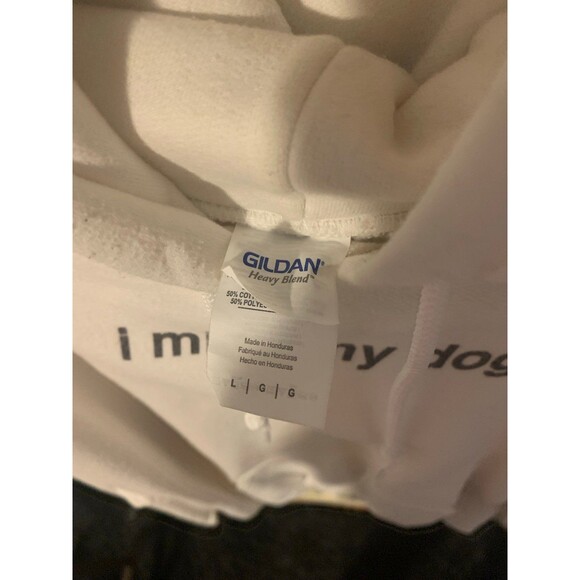 I miss my dog Hoodie White Size Large - Picture 4 of 4